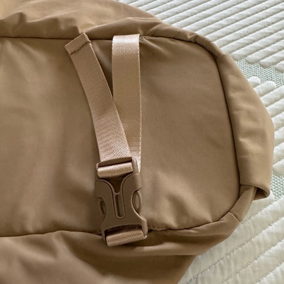 Neutral Tan Ruched Shoulder Bag - Picture 3 of 8